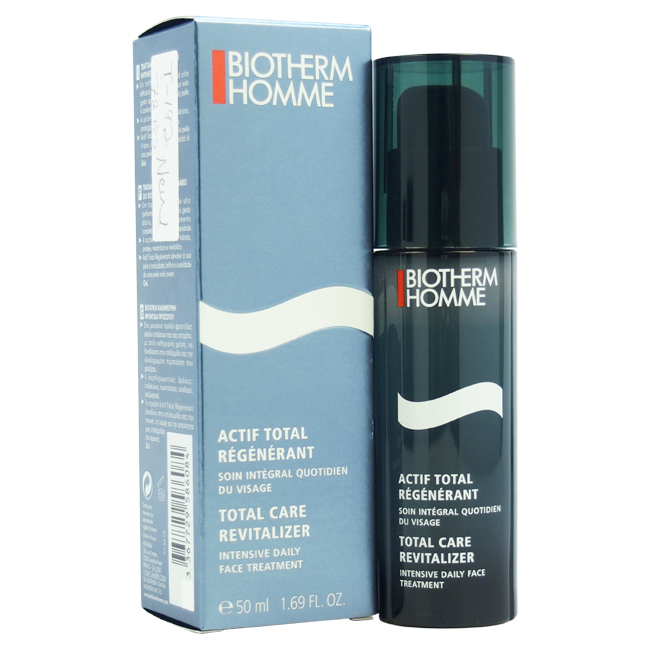 Biotherm Homme Total Care Revitalizer Makeup Remover with Organic and Natural Ingredients Gentle, Oil Free Ultra Lightweight Liquid for Easy Removing and Cleansing Eye or Face Make up Use With Pads, Wipes or Face Towels All Skin Types